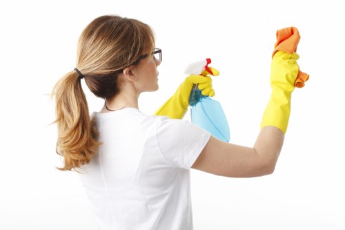 Close-up of carpet stain treatment during cleaning