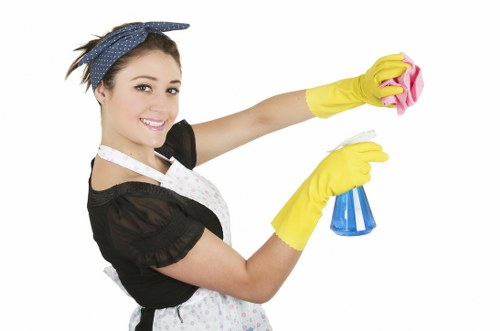 Professional carpet steam cleaning equipment in use